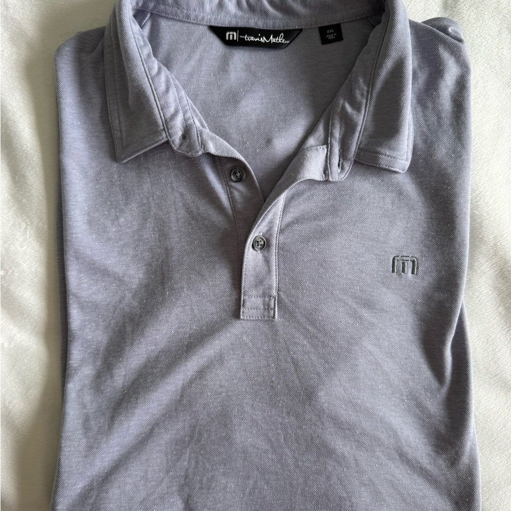 Travis Mathew Purple Polo Shirt Casual Classic Design
